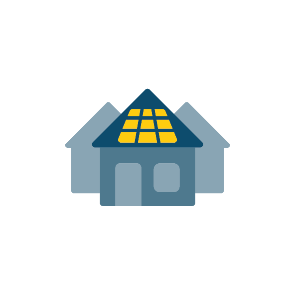 Solaranlage auf Hausdächern