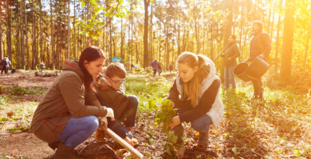 Klimaschutzaktion im Wald