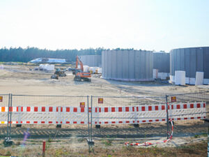 Baustellenansicht der neuen Biogasanlage in Torgelow