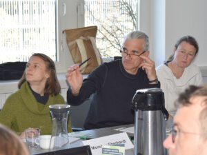 Klimaschutzmanagerin Monique Eberhardt aus Crivitz und Klimaschutzmanager Karsten Schmidt aus Waren (Müritz)