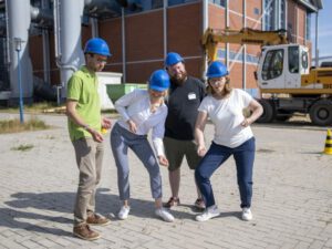 Das Team der Kommunalberatung bei einer Besichtigung